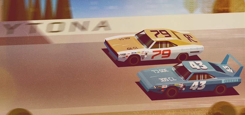 car, racing, sport, sports, race cars, vehicle, artwork, Plymouth Superbird, Dodge Charger Daytona