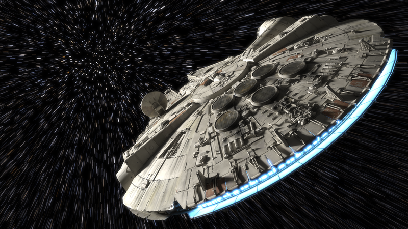 Millennium Falcon, space, Star Wars