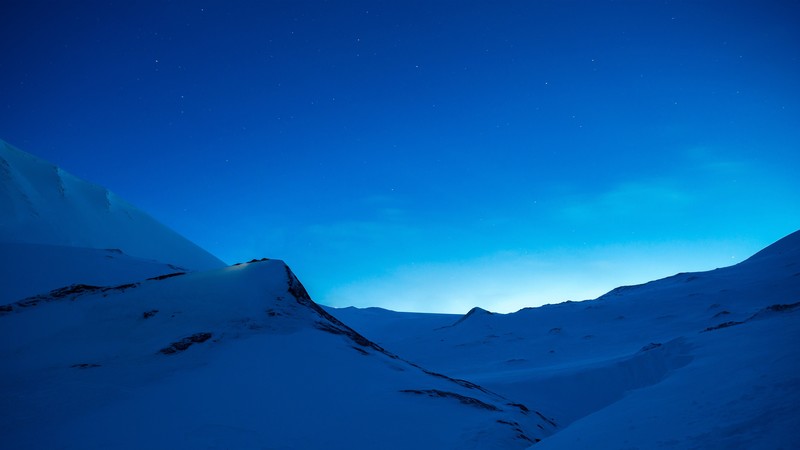 winter, snow, clear sky, blue, nature, landscape, hills