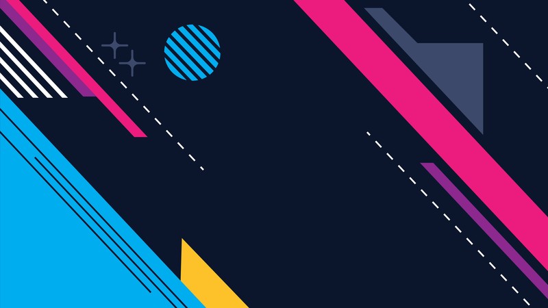 abstract, colorful, stripes, geometric figures