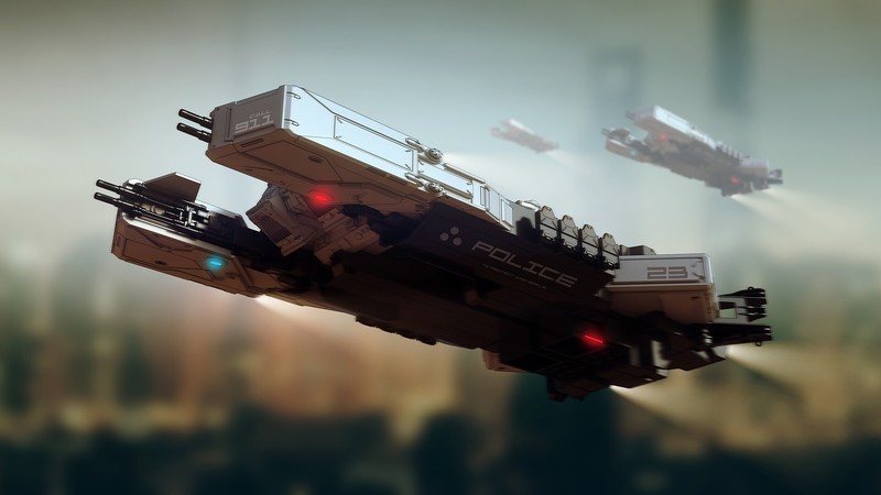 science fiction, vehicle, digital art, render, artwork