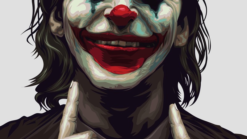 Joker, movies, Joaquin Phoenix, 2019 (Year), artwork, smiling