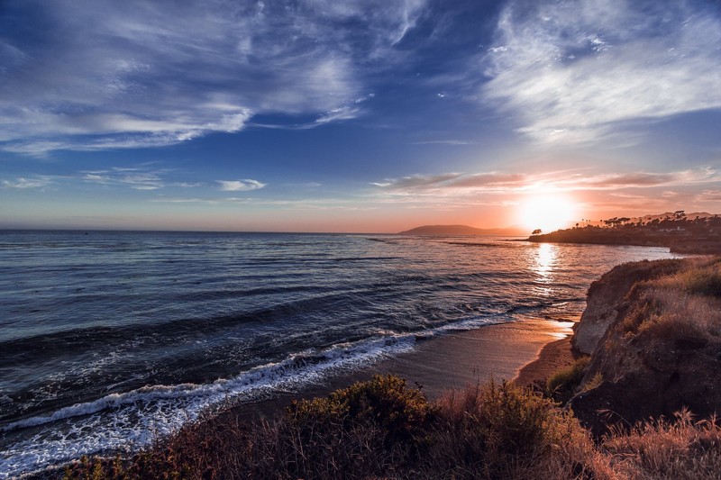 sea, sunlight, sky, coast, nature