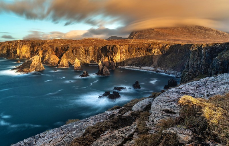 nature, outdoors, Scotland, cliff, coast, water, landscape