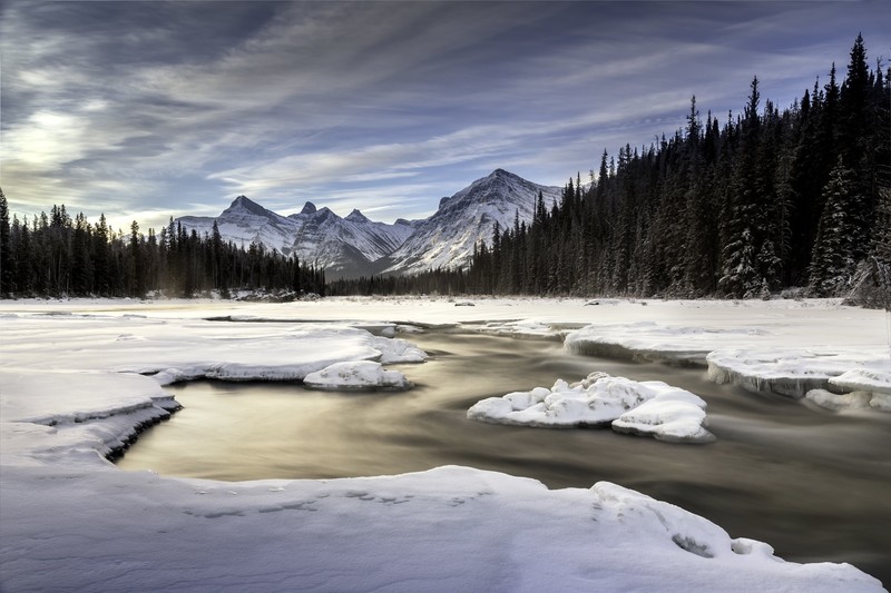 ice, cold, water, winter, nature, Canada, landscape