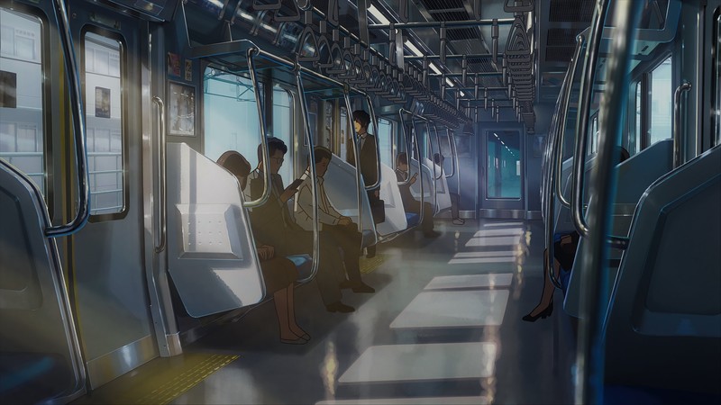 anime, landscape, train, Kimi no Na Wa, Your Name