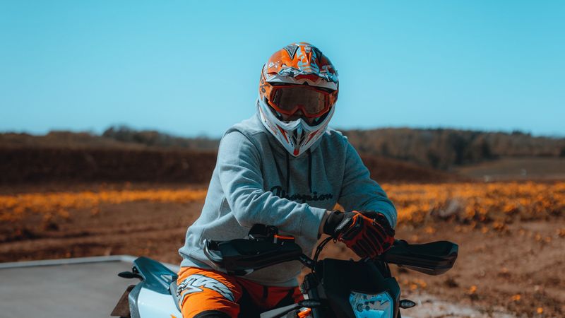 motorcyclist, motorcycle, helmet, glasses, 4k