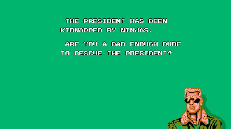 Bad Dudes, humor, video games, green, green background, shades