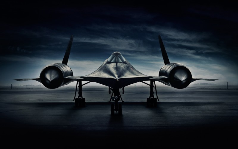 Lockheed SR-71 Blackbird, airplane, military, frontal view