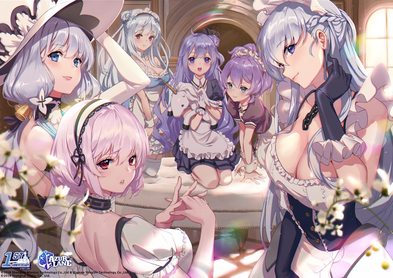 anime, anime girls, digital art, artwork, 2D, portrait, Azur Lane, Illustrious (Azur Lane), Sirius (Azur Lane), Cygnet (Bilan Hangxian), Unicorn (Azur Lane), Javelin (Azur Lane), Belfast (Azur Lane)