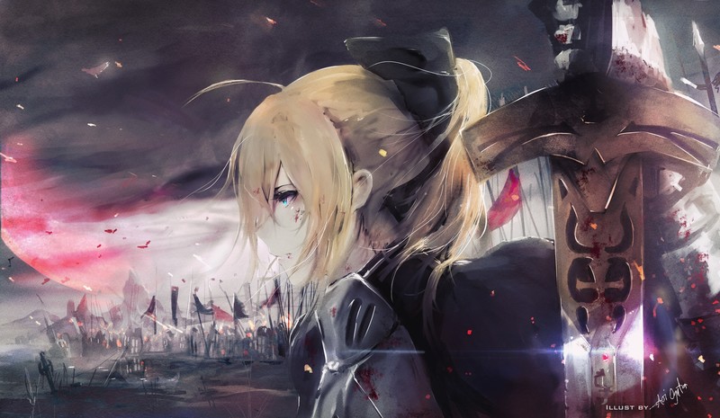 anime, anime girls, artwork, Saber, Fate Series, Artoria Pendragon, Fate/Stay Night, Fate/Grand Order