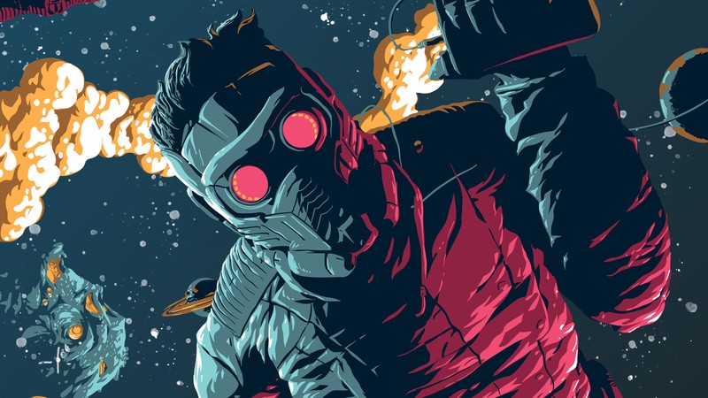 Starlord, Star Lord, Guardians of the Galaxy, Guardians of the Galaxy Vol. 2, movies, Marvel Comics, Peter Quill, comic art, frontal view