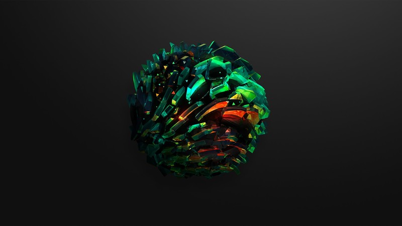 Justin Maller, artwork, abstract, digital, digital art, Facets, geometric figures