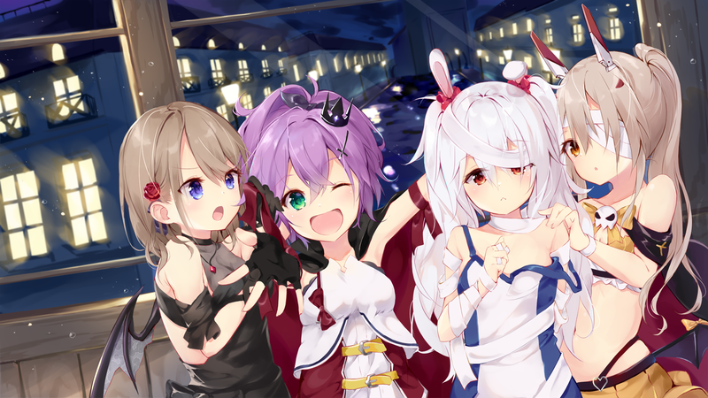 anime, anime girls, digital art, artwork, 2D, portrait, Azur Lane, Z23 (Azur Lane), Javelin (Azur Lane), Laffey (Azur Lane), Ayanami (Azur Lane), Halloween