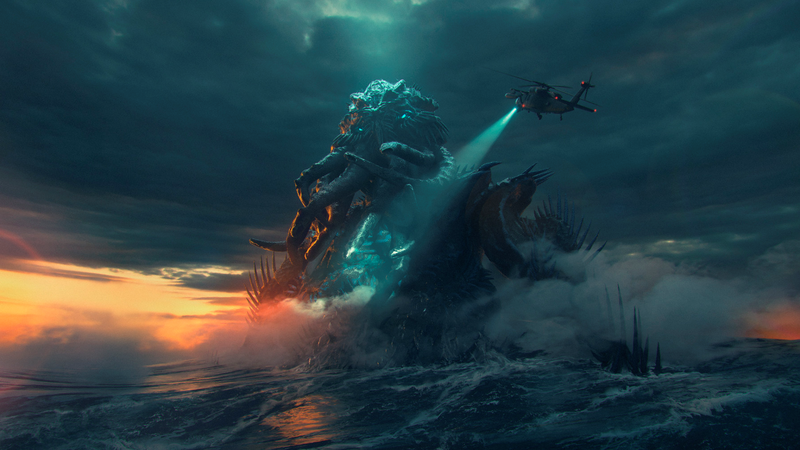 Cthulhu, call of cthulhu, artwork, creature, horror, helicopter, vehicle