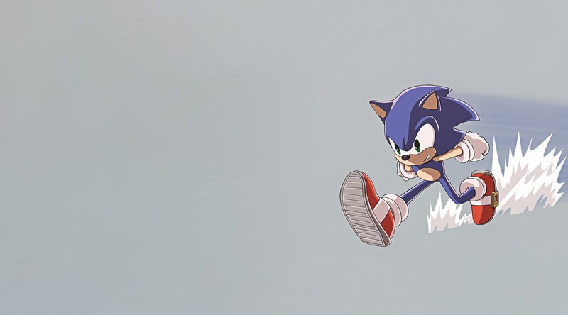 minimalism, video games, Sonic the Hedgehog, simple background