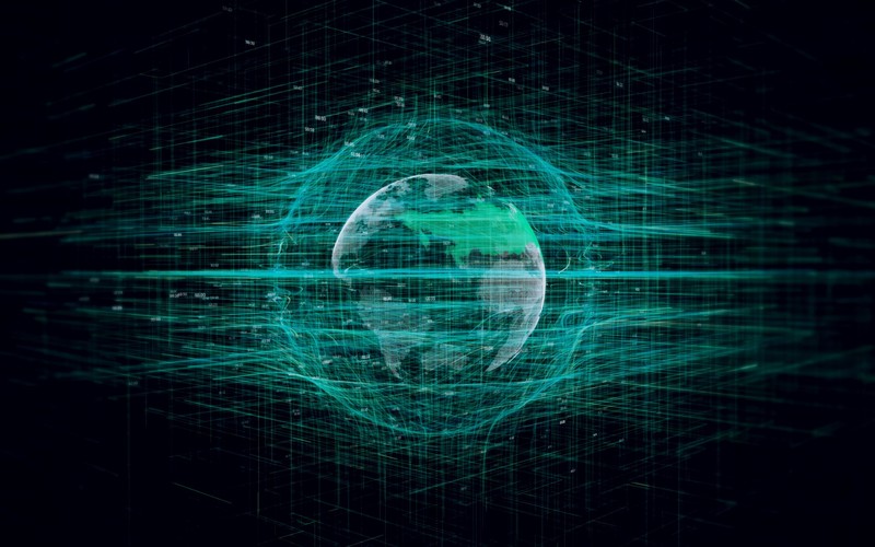 hologram, planet, sphere