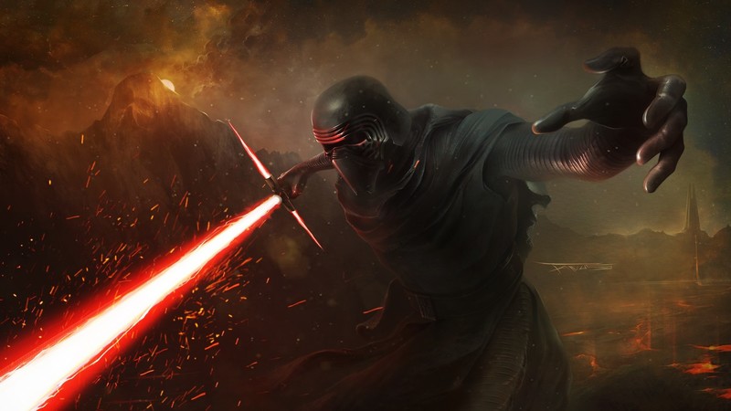 lightsaber, Star Wars, dark, Star Wars Villains, Kylo Ren, science fiction, artwork