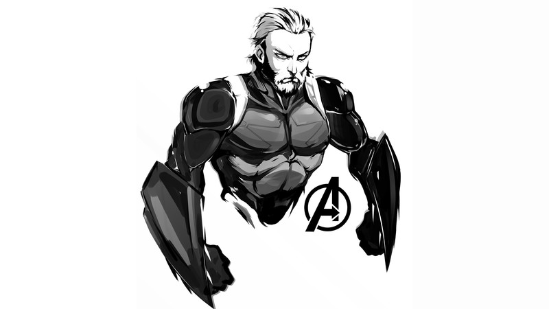 simple background, white background, The Avengers, Marvel Comics, Marvel Cinematic Universe, Avengers Infinity War