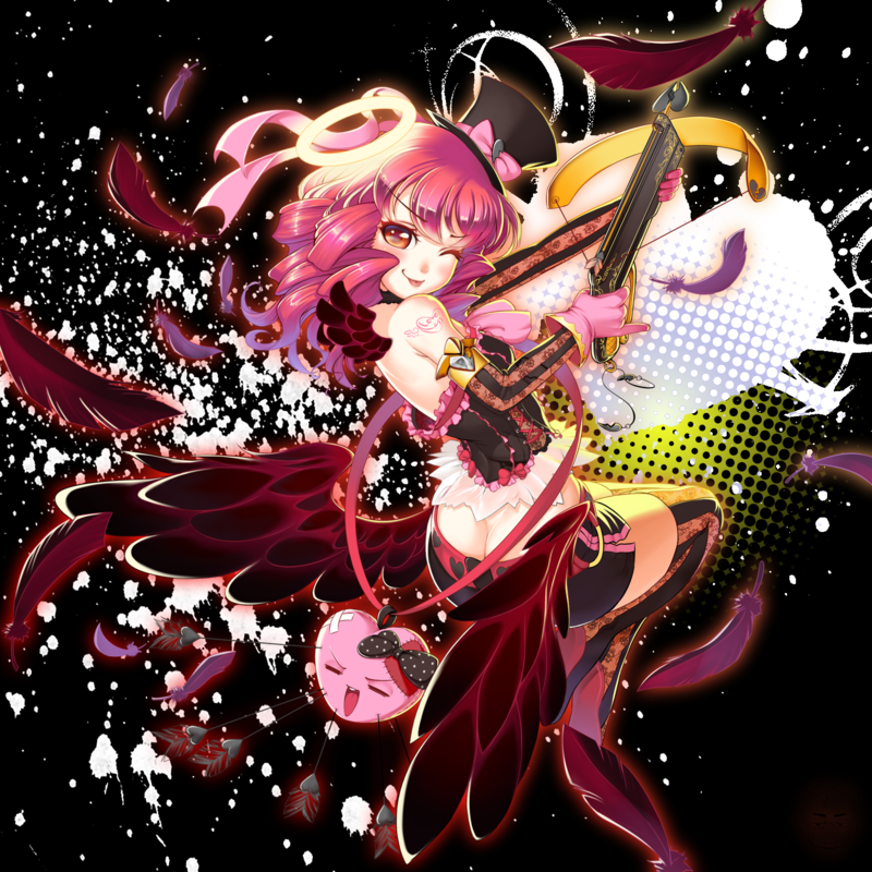 lucknight, big boobs, crossbows, top hat, Gothic