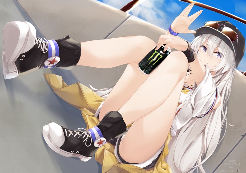 anime, anime girls, digital art, artwork, 2D, portrait, Azur Lane, Enterprise (Azur Lane), Monster Energy