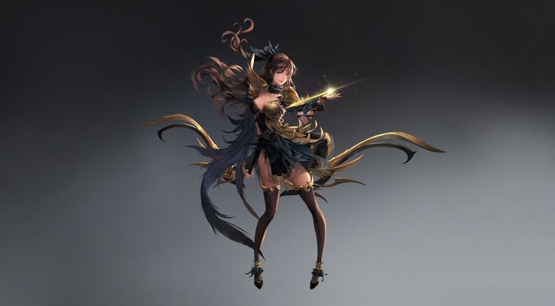 simple background, artwork, fantasy art, fantasy girl