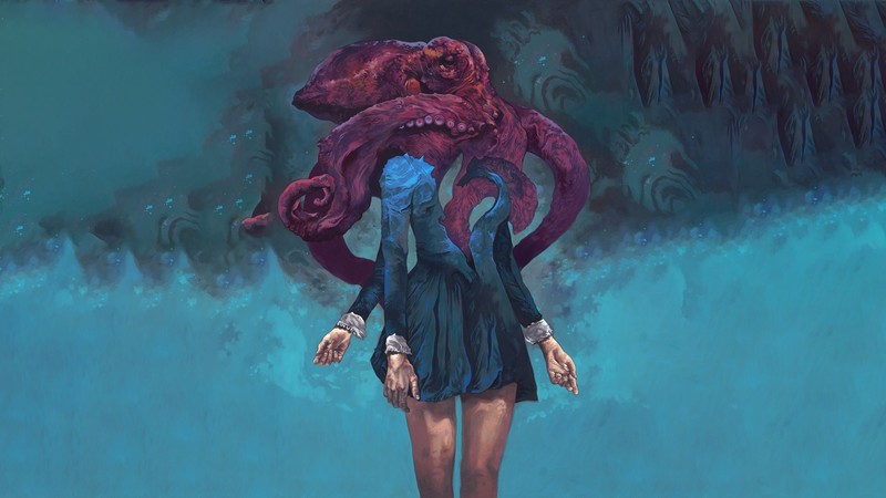 digital art, artwork, fantasy art, women, octopus, black anno 19, Cthulhu