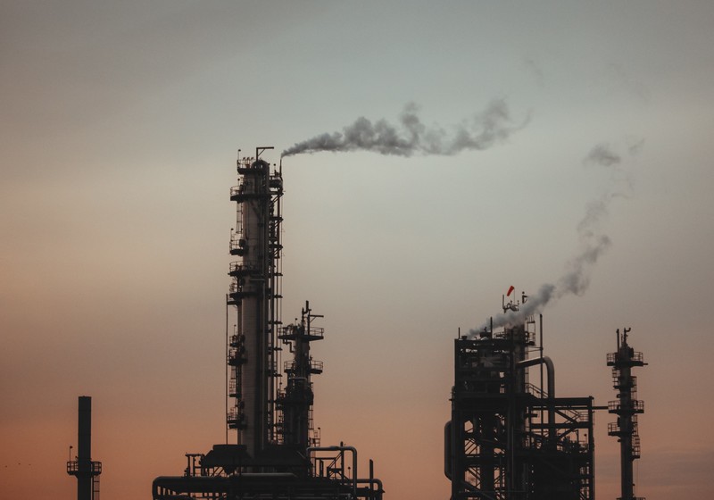 industrial, factories, smoke, clear sky, factory tubes