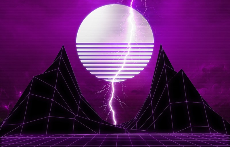 synthwave, digital art, Retrowave, illustration