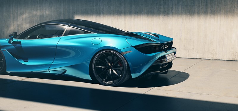 car, digital art, vehicle, blue cars, McLaren, numbers, 720S, McLaren 720S