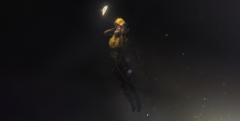 space, space art, science fiction, artwork, women