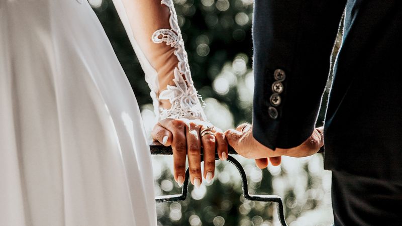 hands, wedding, love, groom, bride, 4k