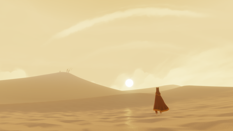 screen shot, video games, Journey (game), sand, desert, beige