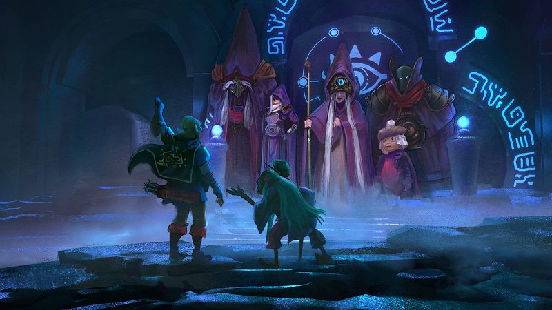 Tyler Edlin, digital art, artwork, The Legend of Zelda: Breath of the Wild, botw, Link, video game art, fantasy art, video game characters, cave