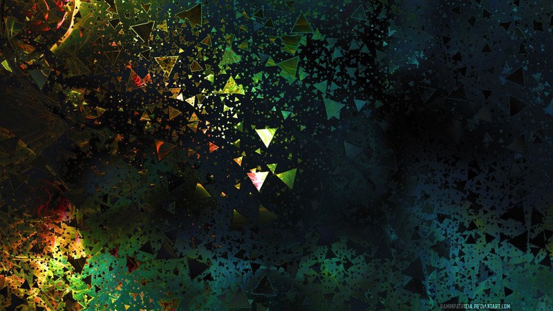 abstract, RammPatricia, digital art, triangle, shattered