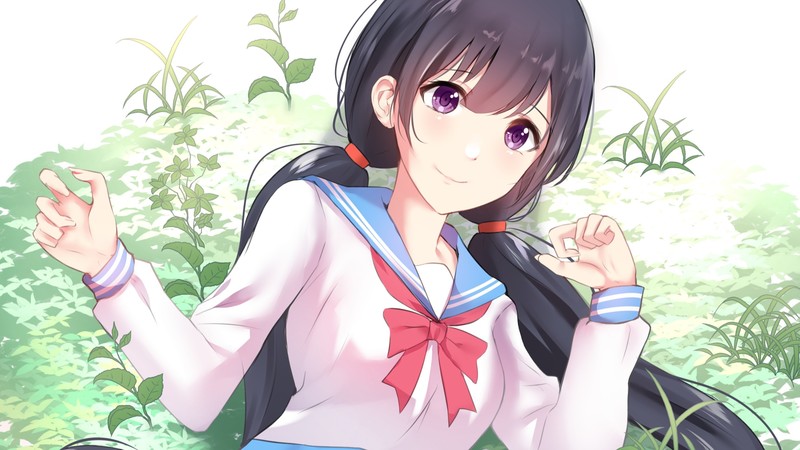 anime, original characters, school uniform, anime girls, long hair