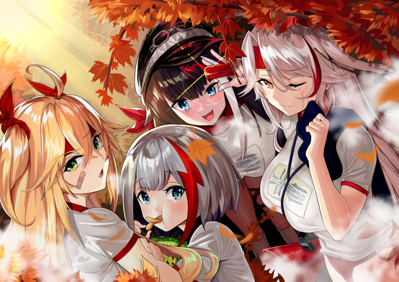 anime, anime girls, digital art, artwork, 2D, portrait, Azur Lane, Admiral Hipper (Azur Lane), Admiral Graf Spee (Azur Lane), Deutschland (Azur Lane), Prinz Eugen (Azur Lane)