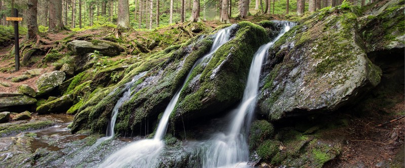 fall, waterfall, long exposure, Czech Republic, CANON EOS 6D, moss, rocks