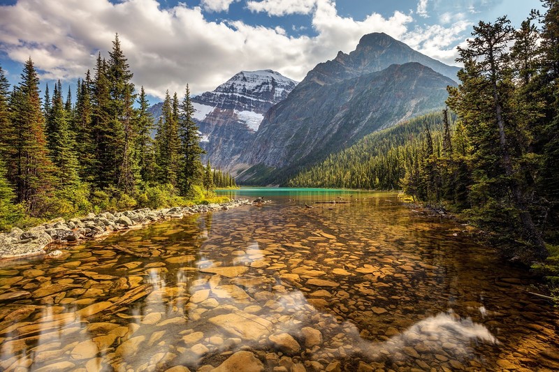 nature, water, river, mountains, Canada, landscape