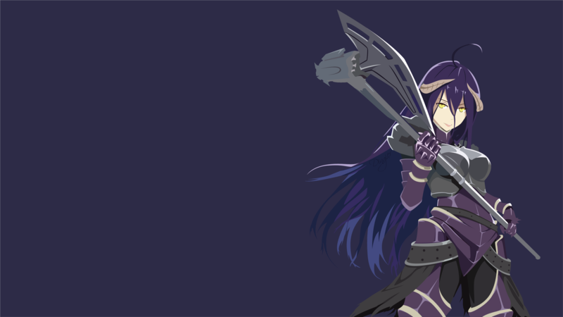 anime, anime girls, Albedo (OverLord), Overlord (anime), Isekai, simple background