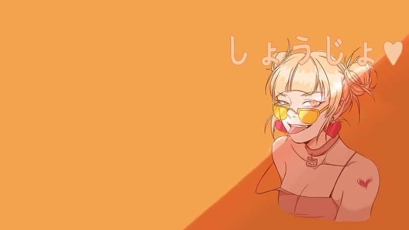 anime, Boku no Hero Academia, anime girls, Himiko Toga, simple, simple background