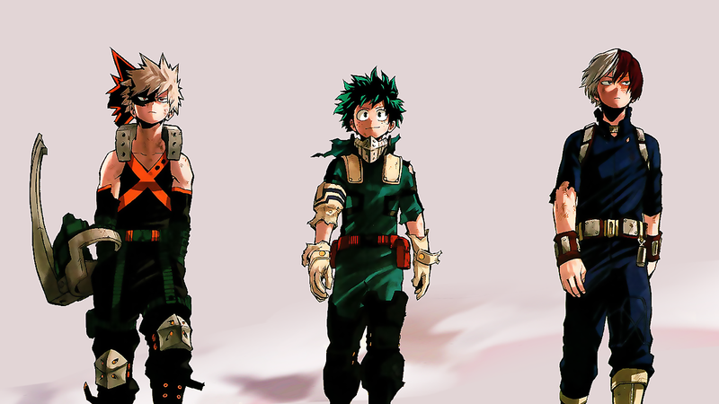 anime, Boku no Hero Academia, Katsuki Bakugou, Midoriya Izuku, Izuku Midoriya, Todoroki, Todoroki Shōto, Shouto Todoroki, Shoto Todoroki