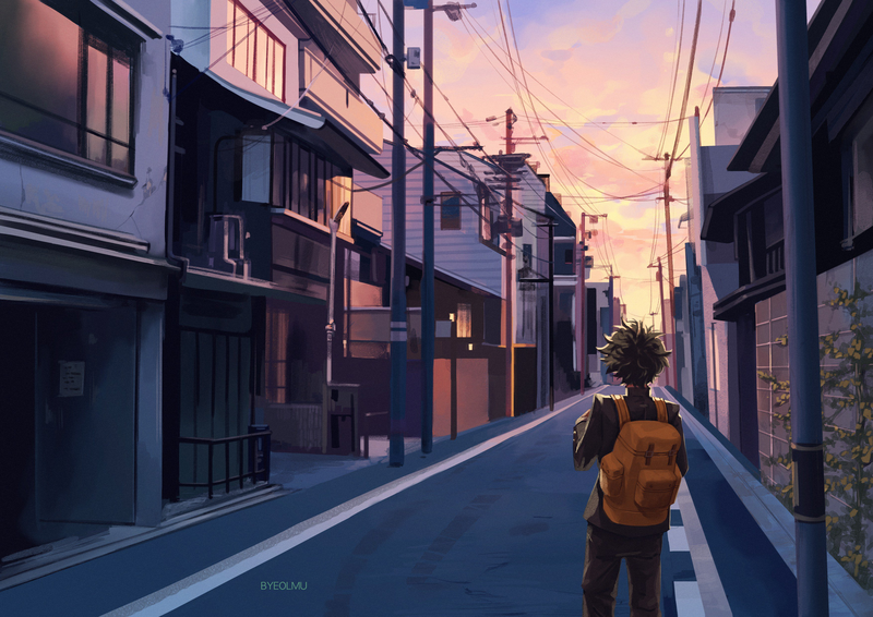 anime, Boku no Hero Academia, landscape, Izuku Midoriya, Midoriya Izuku