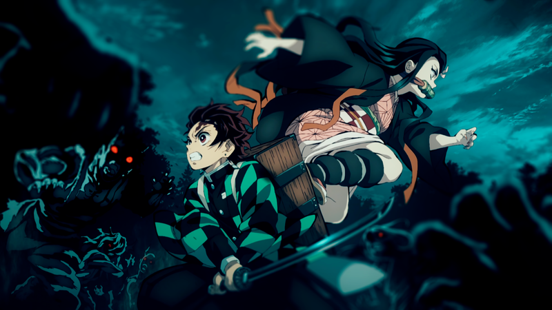 anime, Kimetsu no Yaiba, Kamado Nezuko, Kamado Tanjirō