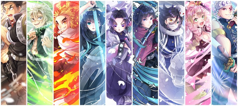 anime, Kimetsu no Yaiba, Shinazugawa Sanemi, Kochou Shinobu, Giyu Tomioka (Kimetsu no Yaiba), rengoku kyoujurou, Tengen Uzui, Himejima Gyomei, Mitsuri Kanroji, Iguro Obanai, tokitou muichirou