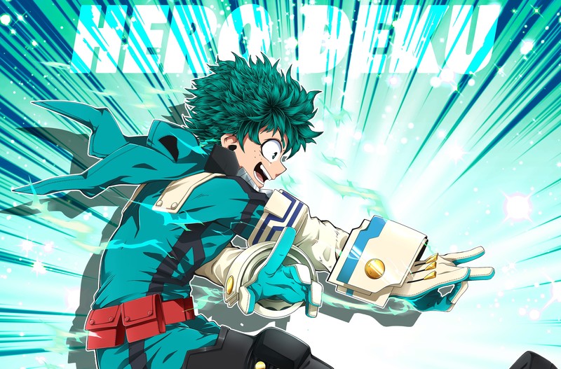 anime, Boku no Hero Academia, Midoriya Izuku, Izuku Midoriya, cyan