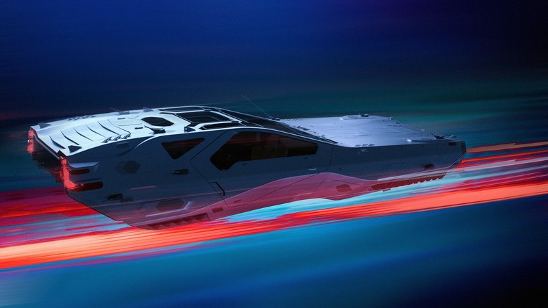 artwork, science fiction, vehicle, futuristic, blue