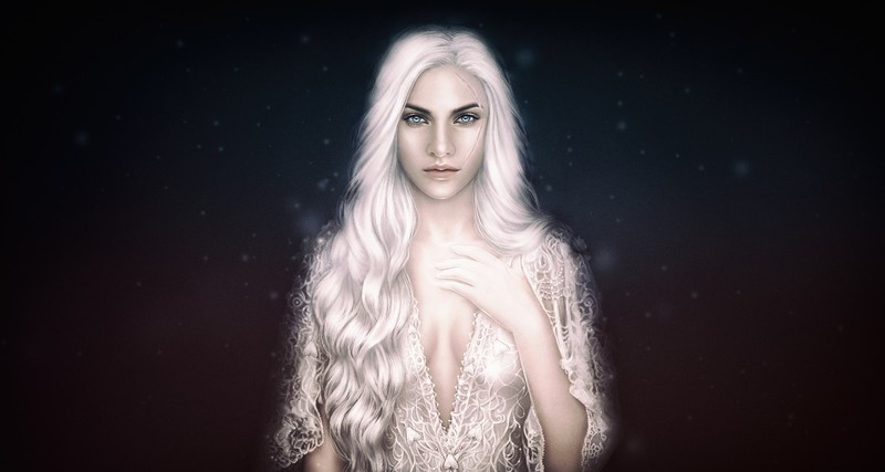artwork, fantasy art, long hair, fantasy girl, frontal view