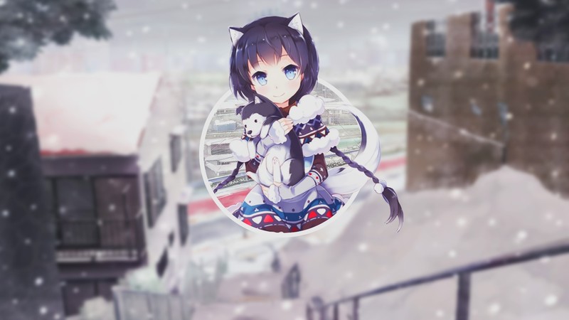 winter, anime, anime girls