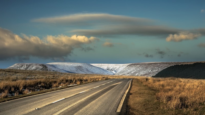 road, asphalt, sky, landscape
